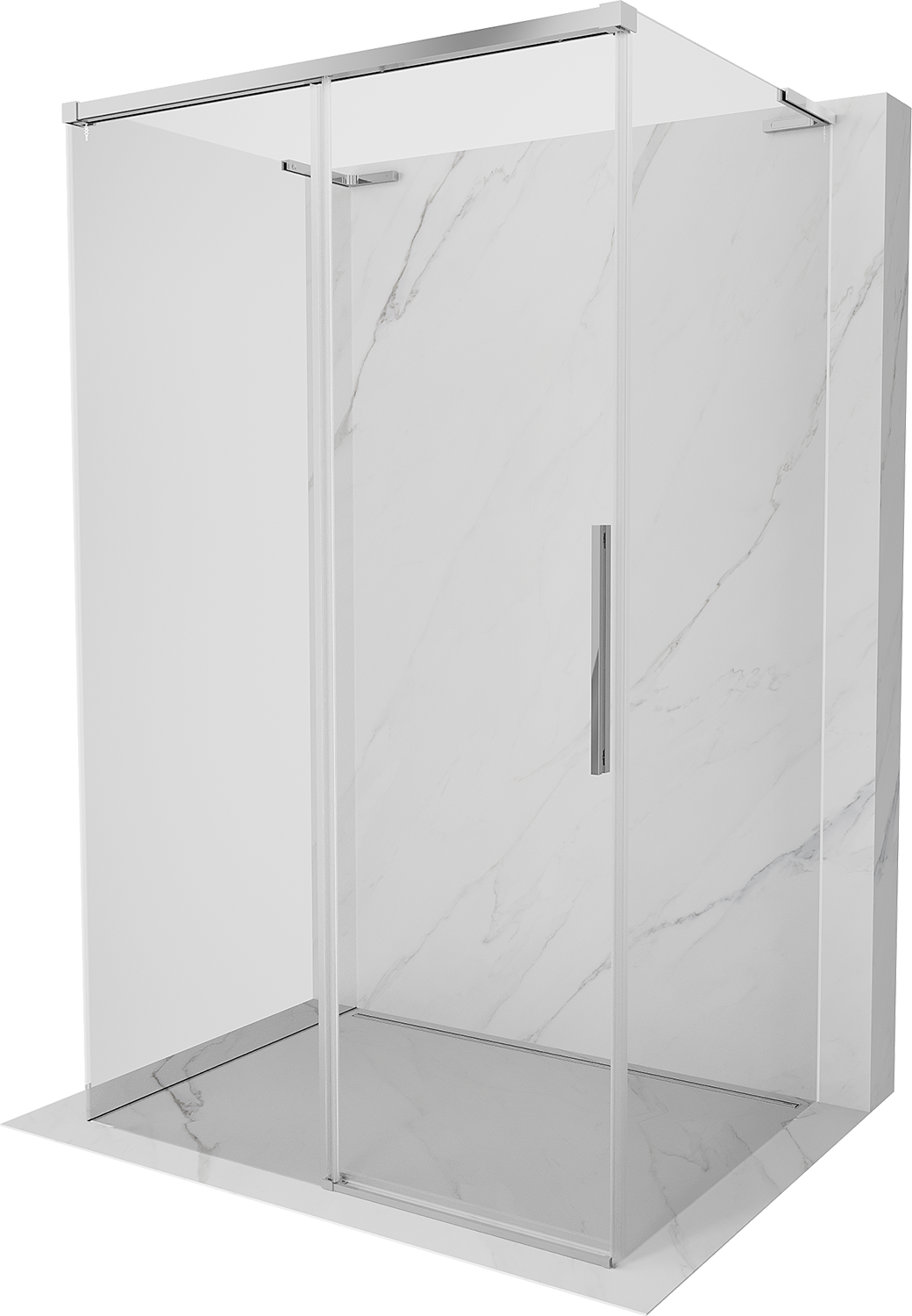 Mexen Rox-3S L kabina prysznicowa 3-ścienna rozsuwana 135 x 95 cm, transparent, chrom - 8C2L-135-095-01-00-3S